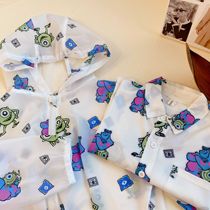 Chen Ma childrens sunscreen clothing 2021 summer new boys and girls cartoon printing sunscreen clothing baby short sleeve shirt skin clothing