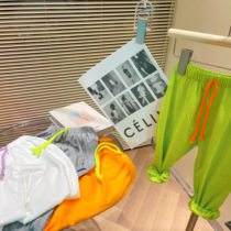 Chen Ma children anti mosquito pants 2021 summer new male and female children candy color casual pants baby Korean version of pants pants