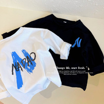 Chen Ma 2021 spring new childrens print long sleeve T-shirt boys and girls simple base shirt baby coat tide