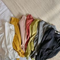 Chen Ma childrens T-shirt 2021 Spring and Autumn new boys and girls solid color elastic long sleeve base shirt baby round neck