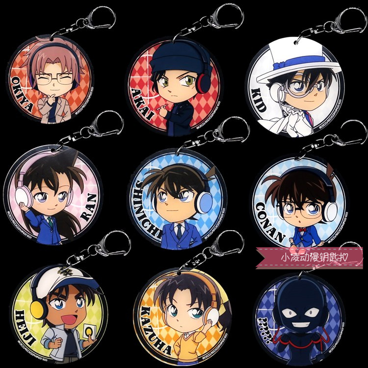 Detective Conan Xinlan Phantom Thief Kidd Akai Shuichi listen to music double-sided acrylic keychain pendant