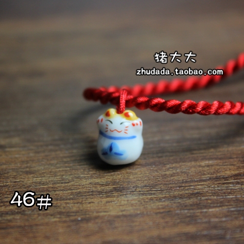 2 Bracelet Vòng tay mèo may mắn Rùa nữ SpongeBob Chuỗi màu đỏ Trang sức Handmade vòng dâu tằm cho bé
