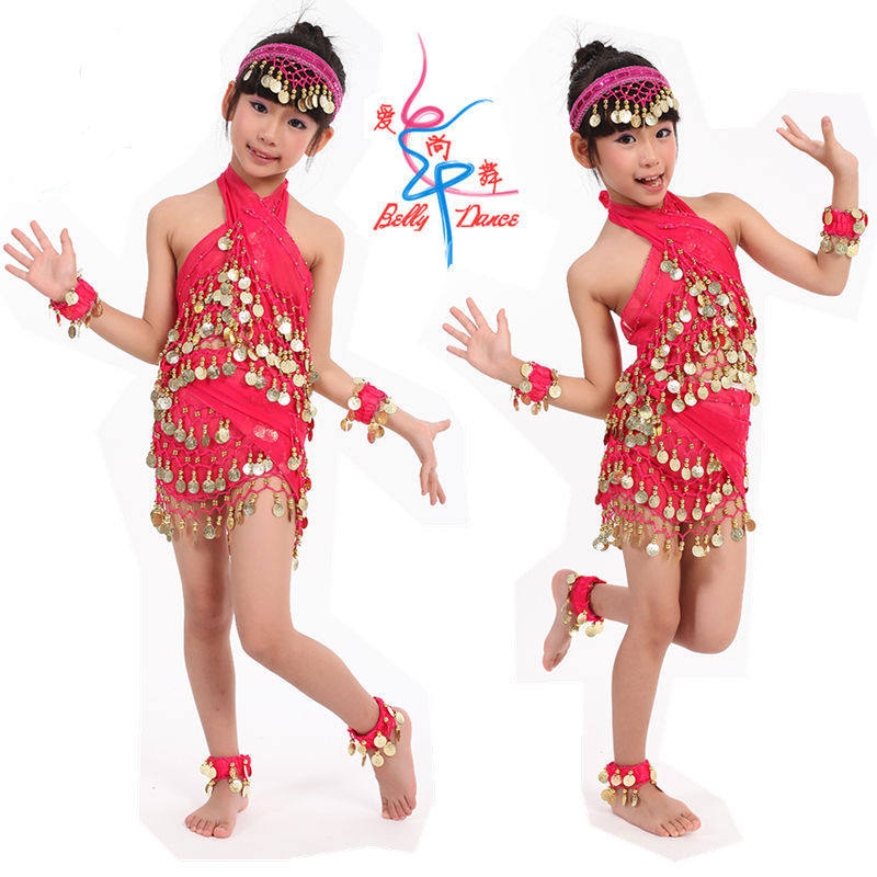 Belly Leather Dance Toddler Clothing 61 Children Performance Dress Indian Dance Outfit Waist Chain Super Value Suit