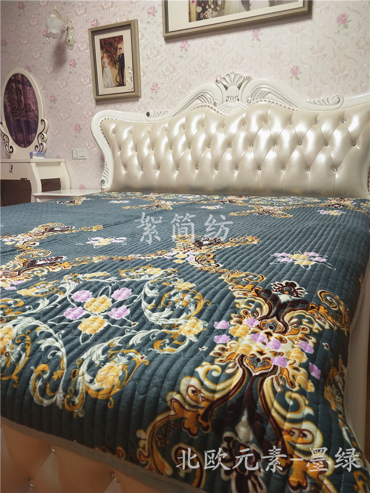 Phao xoay siêu mềm pha lê nhung trải giường đa chức năng chăn đệm sofa đệm ký túc xá ấm pad drap giường mát lạnh