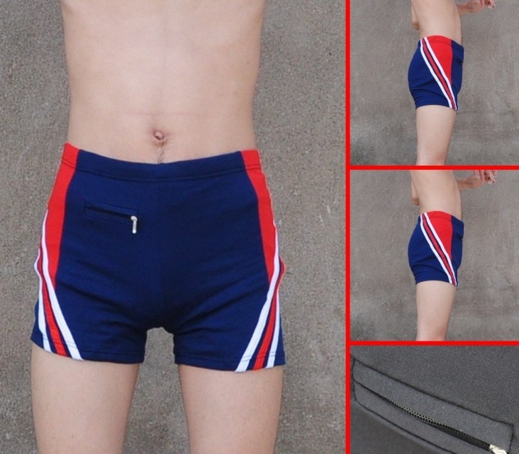Authentic nam mới quần boxer quần short suối nước nóng quần bơi quần nam quần bơi nam quần bơi thể thao nam - Nam bơi đầm quần bơi nam lửng
