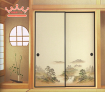 Tatami custom made Japanese-style Fosima door sliding door wardrobe door sliding door painted lattice door and room paper