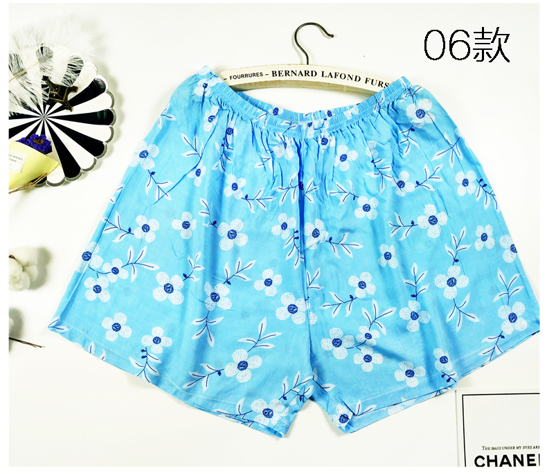 Mian lụa quần pajama nữ mùa hè quần short cotton lụa home shorts mùa hè nhà quần lớn 衩 nhân tạo quần cotton kích thước lớn