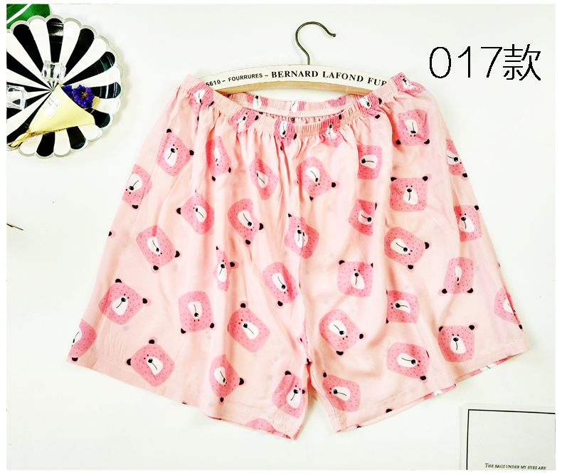 Mian lụa quần pajama nữ mùa hè quần short cotton lụa home shorts mùa hè nhà quần lớn 衩 nhân tạo quần cotton kích thước lớn