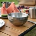 LTHW Lvteng Bộ Đồ Ăn Ngoài Trời Bát Đĩa Cốc Nước Đũa Thìa Đĩa Inox 304 Phục Vụ Các Món Ăn Và Cơm dụng cụ nấu nướng dụng cụ xào nấu 