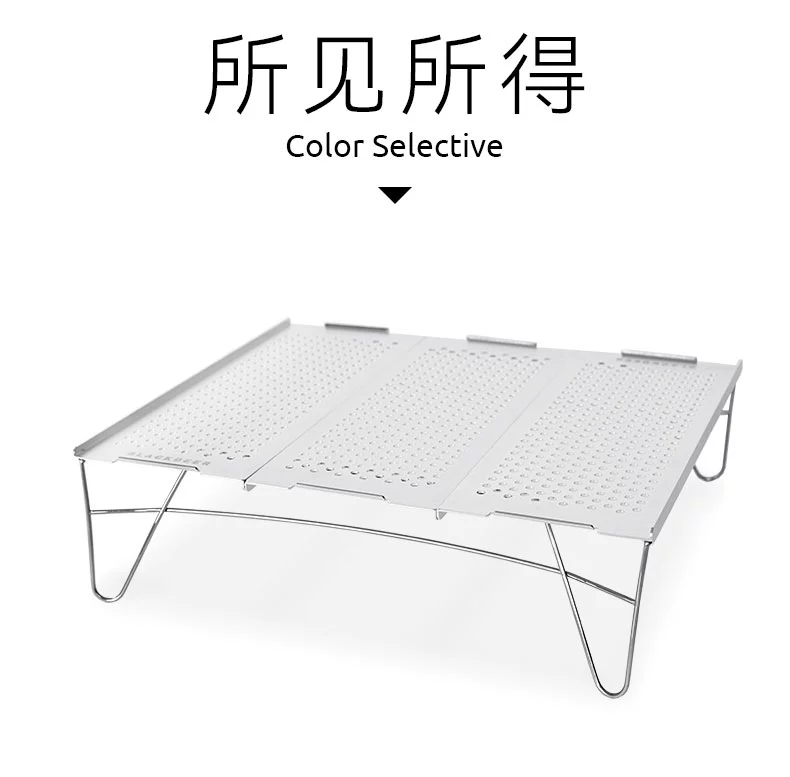 Hươu đen ngoài trời bàn gấp hợp kim nhôm bàn nhỏ thiết bị cắm trại dã ngoại bàn trà bàn lưu trữ di động bộ bàn an thông minh gấp gọn 6 ghế ghế gấp