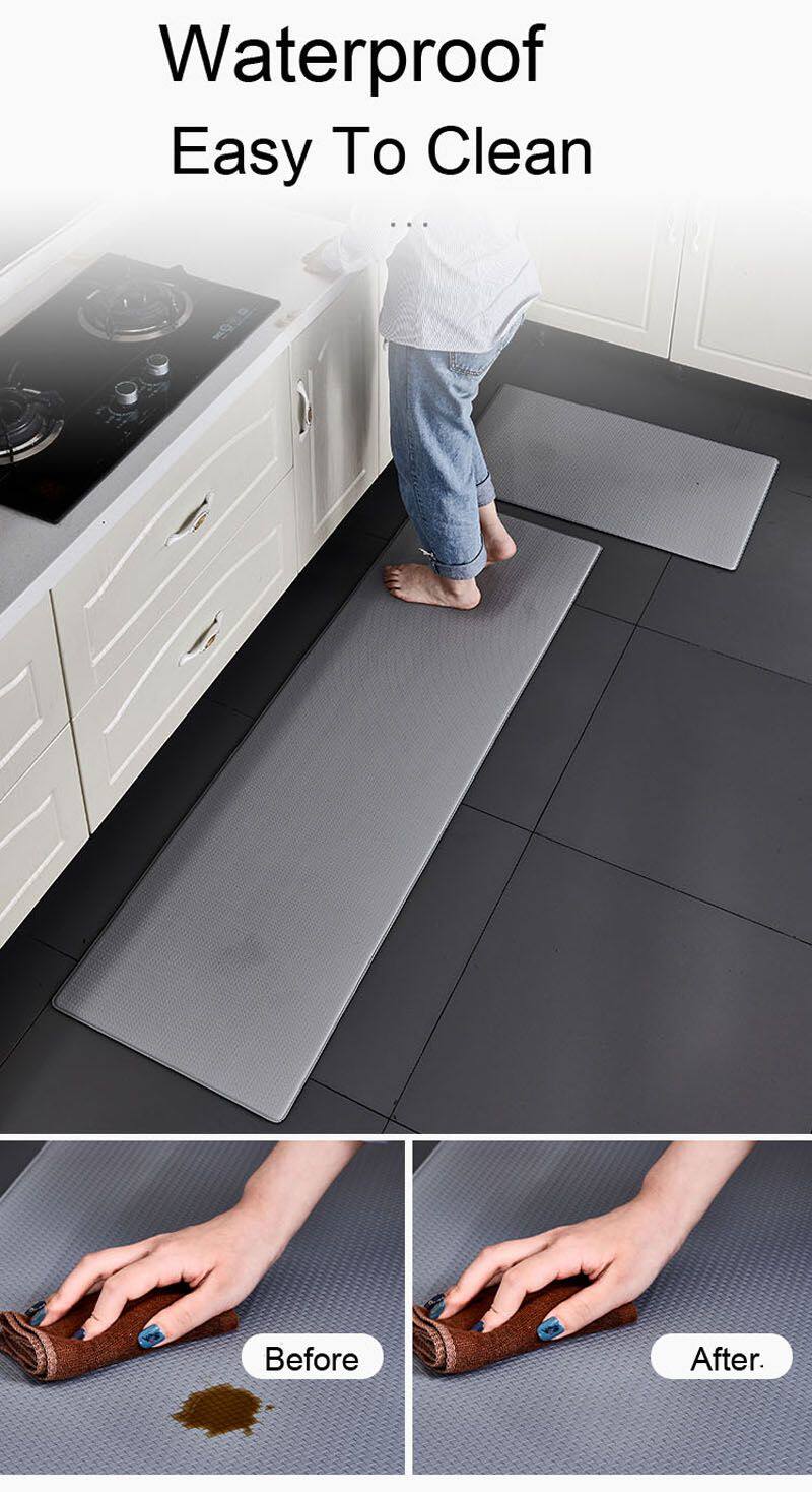 Коврик для ванной 1pcs pvc kitchen carpet waterproof oilproof pu leather kitc