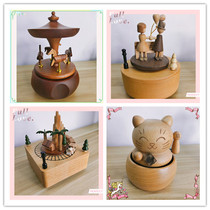Birthday creative diy graduation gift carousel music box to send girlfriend girlfriends wooden music box