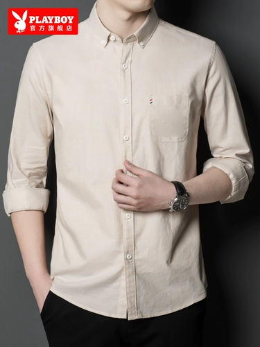 Playboy, трендовая приятная телу весенняя рубашка, облегающий крой, тренд сезона, подходит для подростков