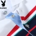 Playboy 2018 mùa hè kinh doanh mới thanh niên sọc polo áo sơ mi nam casual t-shirt ngắn tay áo sơ mi nam áo polo nam đẹp Polo