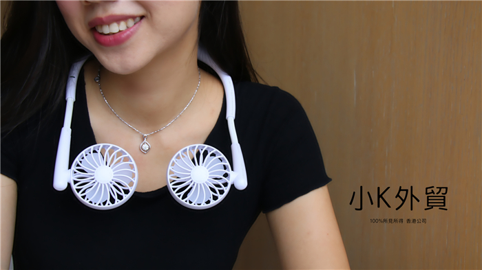 quạt hút bụi Xuất khẩu Nhật Bản mùa hè đỏ lắc âm thanh lười biếng treo cổ quạt USB sạc mini quạt điện - Quạt điện quạt nhỏ senko