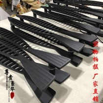 Fish-shaped personality Chinese carved door handle Modern hotel club luxury wooden door handle black double open