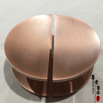 Spot Chinese antique glass door handle Wooden door handle Bronze club semi-circular handle Carved door armrest