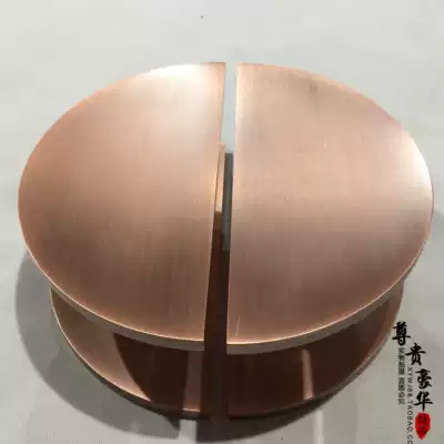 Spot Chinese antique glass door handle wooden door handle bronze club semi-circular handle carved door handrail