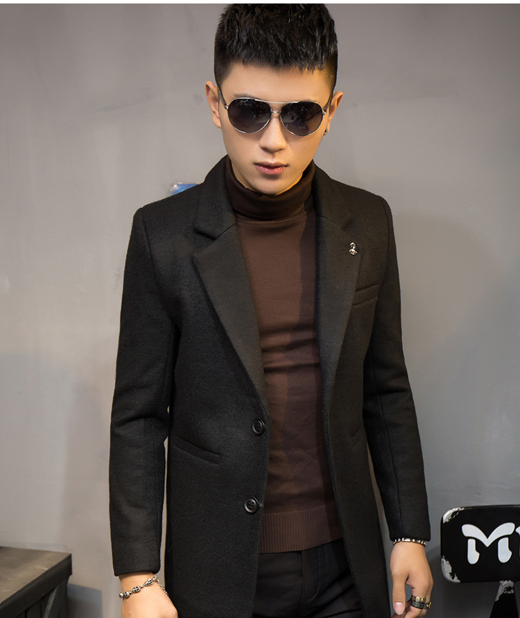 Áo len mùa thu nam phiên bản Hàn Quốc của áo khoác len nam dài áo len len nam đẹp trai thời thượng áo khoác bò nam