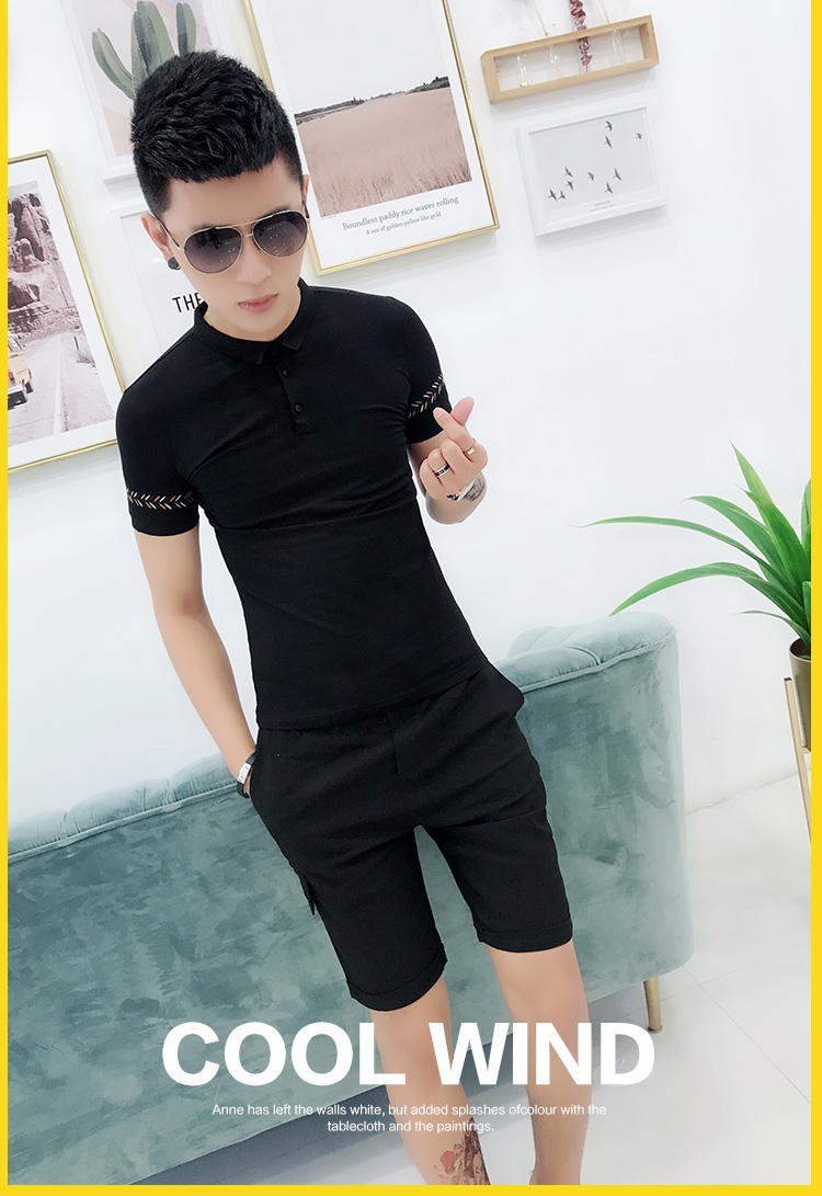 Mùa hè giản dị màu áo polo Anh thời trang nam Áo sơ mi mỏng Hàn Quốc trẻ trung hoang dã áo thun ngắn tay áo polo nam đẹp