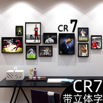Star photo wall nostalgic football star frame wall bar ready-made live World Cup C Romancy decorative painting