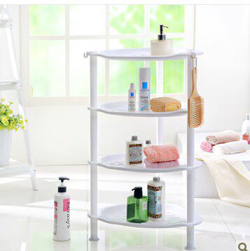 thousands of Na Four Layers Triangle Hollowed-out Shelf Face Basin Rack Plastic Kitchen Bathroom Toilet Corner Rack-Taobao