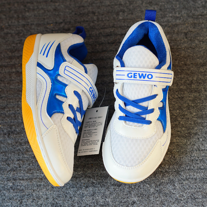 TevoGEWO children's table tennis shoes boy female soldier ping-pong sneakers professional breathable training shoes abrasion resistant