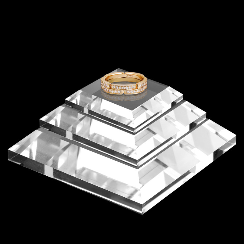 Transparent acrylic crystal base tray Jewelry Jade accessories Jewelry tray Jewelry display rack Counter props