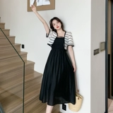 Накидка, летнее платье, модный приталенный корсет, длинная юбка, комплект, в западном стиле, средней длины