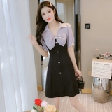 Элитное платье, летняя летняя одежда, приталенный корсет, мини-юбка, юбка, французский стиль, подходит для подростков