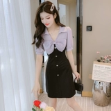 Элитное платье, летняя летняя одежда, приталенный корсет, мини-юбка, юбка, французский стиль, подходит для подростков