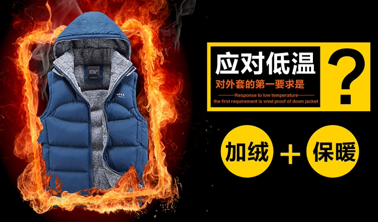Mùa thu và mùa đông cotton vest nam xuống cotton dày Hàn Quốc những người yêu thích áo vest vest vest vest nam áo khoác nam mùa hè