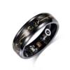 AliExpress European and American stainless steel inlaid gold foil ring blood oxygen heart rate exercise pedometer sleep smart ring