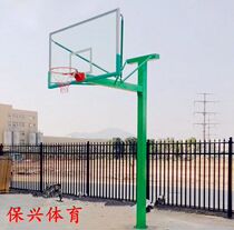 Outdoor adult basketball stand fixed basketball stand buried square tube basketball stand basketball frame tempered backboard
