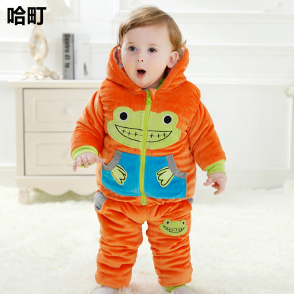 男宝宝棉衣卡通加厚棉服7个月女婴童装1-3岁婴