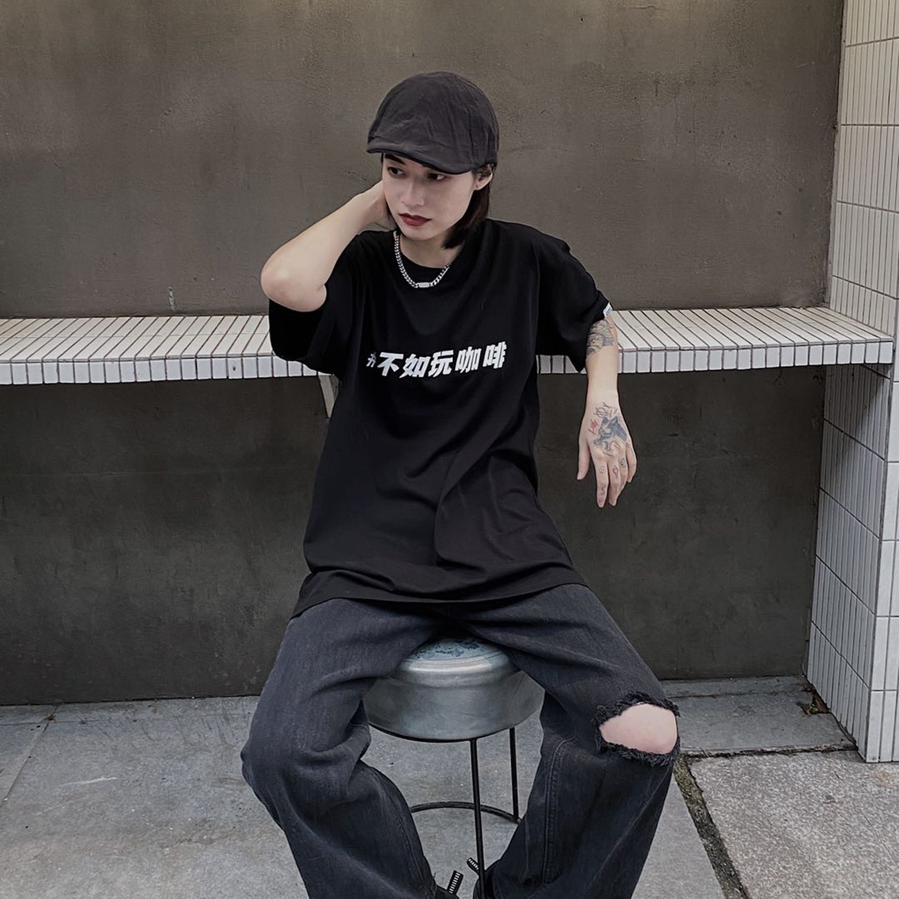 Short sleeves for coffee cotton cotton barista T - shirt in Xinjiang, all overcut coffee enthusiasts