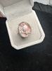 Pure natural ghost ring, 925 silver inlaid with live mouth, stone size 16*29mm, weight 10 grams, fidelity