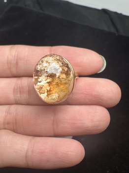 Pure natural ghost ring, 925 silver inlaid with live mouth, stone size 16*19mm, weight 10 grams, fidelity