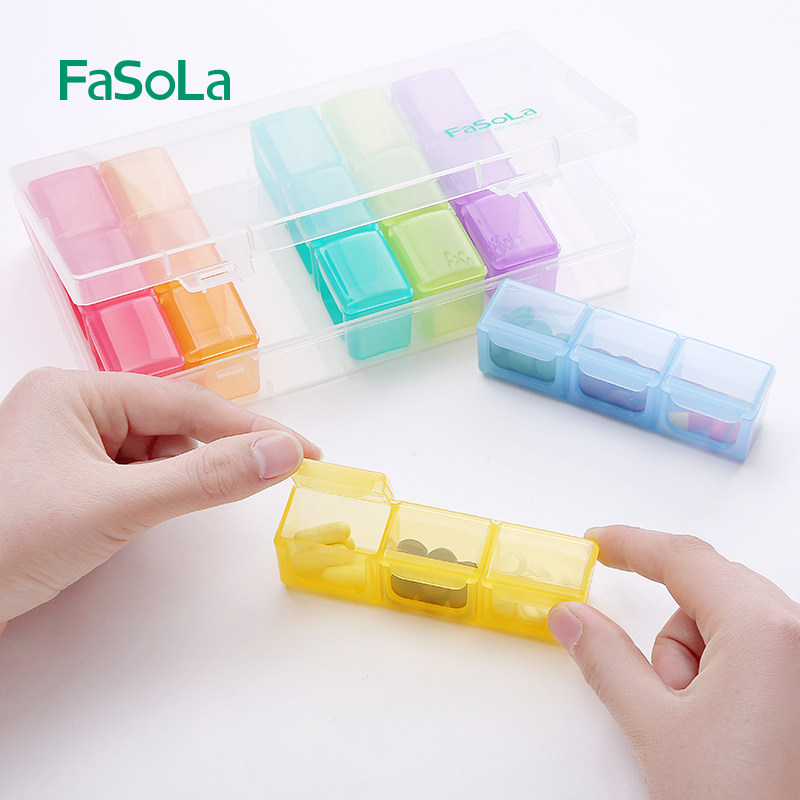 Portable small medicine box medicine divider medicine cutter portable mini dispensing box pill medicine storage box medicine box