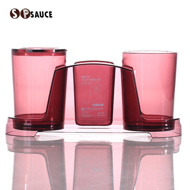 Japan SP SAUCE Creative toothbrush rack suit hanging frame toothbrushing cup mouthwatering cup toothpaste frame dental tool holder