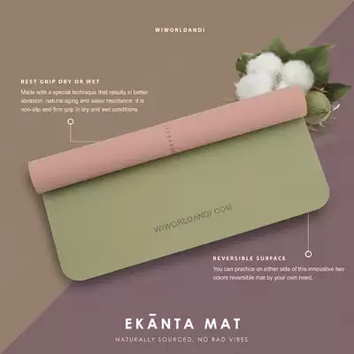 Wiworldandi Ekanta mat Spain imported pure rubber double-sided available yoga mat
