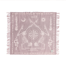 GinGinKing 丨 SRI SHAWL 60% wool shawl original yoga handstand pattern