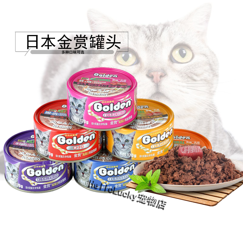 Cat Snacks Wet Grain Japan Golden Golden Enjoy Cat Canned package Single 170g 10 * 170g