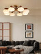 Medieval Style Living Room New Creative Glass Cover Chandelier French Light Luxury Style Bedroom Study High-End Chandelier