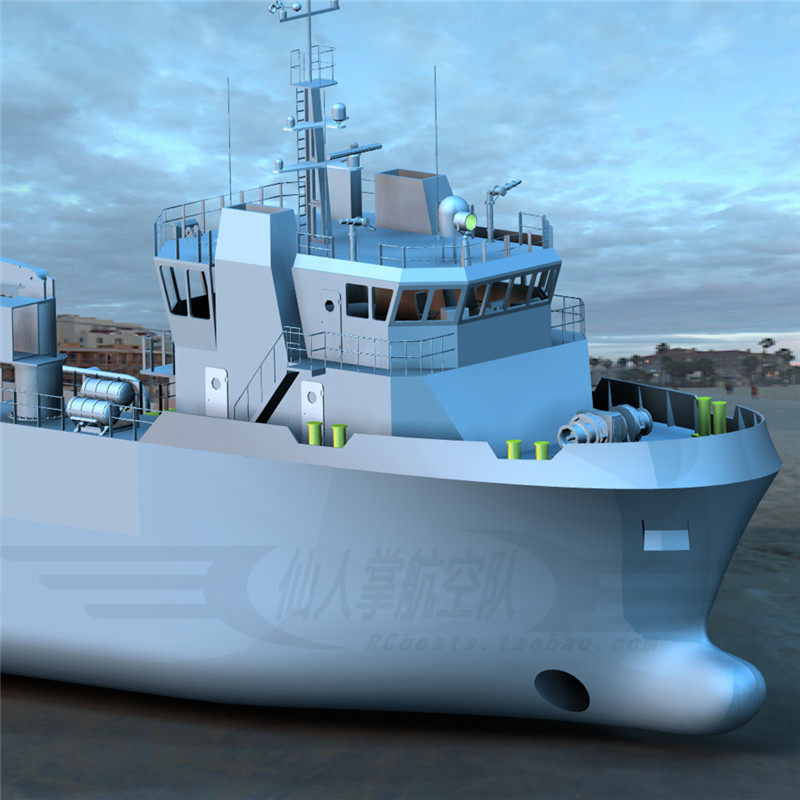 1 48 6000 horsepower three-purpose work boat simulation nautical tugboat model ship model making kit