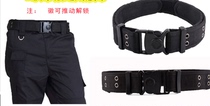 Black cloth belt automatic buckle belt working belt security training Belt special service belt belt belt
