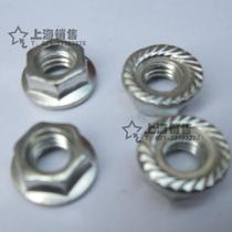 Iron galvanized flange nut with cushion nut nut non-slip toothed nut M3 4 5 6 8 10 12mm 100
