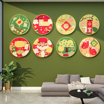 New Year Tiger Sticker Painting Living Room Wall Decoration for Spring Festival Entrance Door Xuanguan Room Placement TV Background 2022