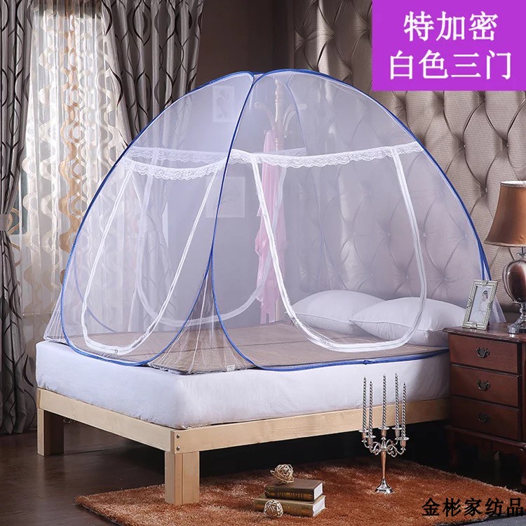 Cửa lưới chống muỗi có ba cửa, giường tầng ký túc xá dành riêng cho học sinh, màn chống muỗi tại nhà, lắp đặt miễn phí, 3 màn chống muỗi - Lưới chống muỗi