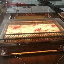 New KTV luminous coffee table stainless steel rose gold tempered glass coffee table bar bar KTV table and chair customized